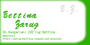 bettina zarug business card